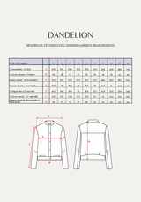 Patron couture blouson Dandelion / PDF (A4, A3, A0, US Letter) - Cadres, Calques par Taille, Vidéoprojection - Maison Fauve