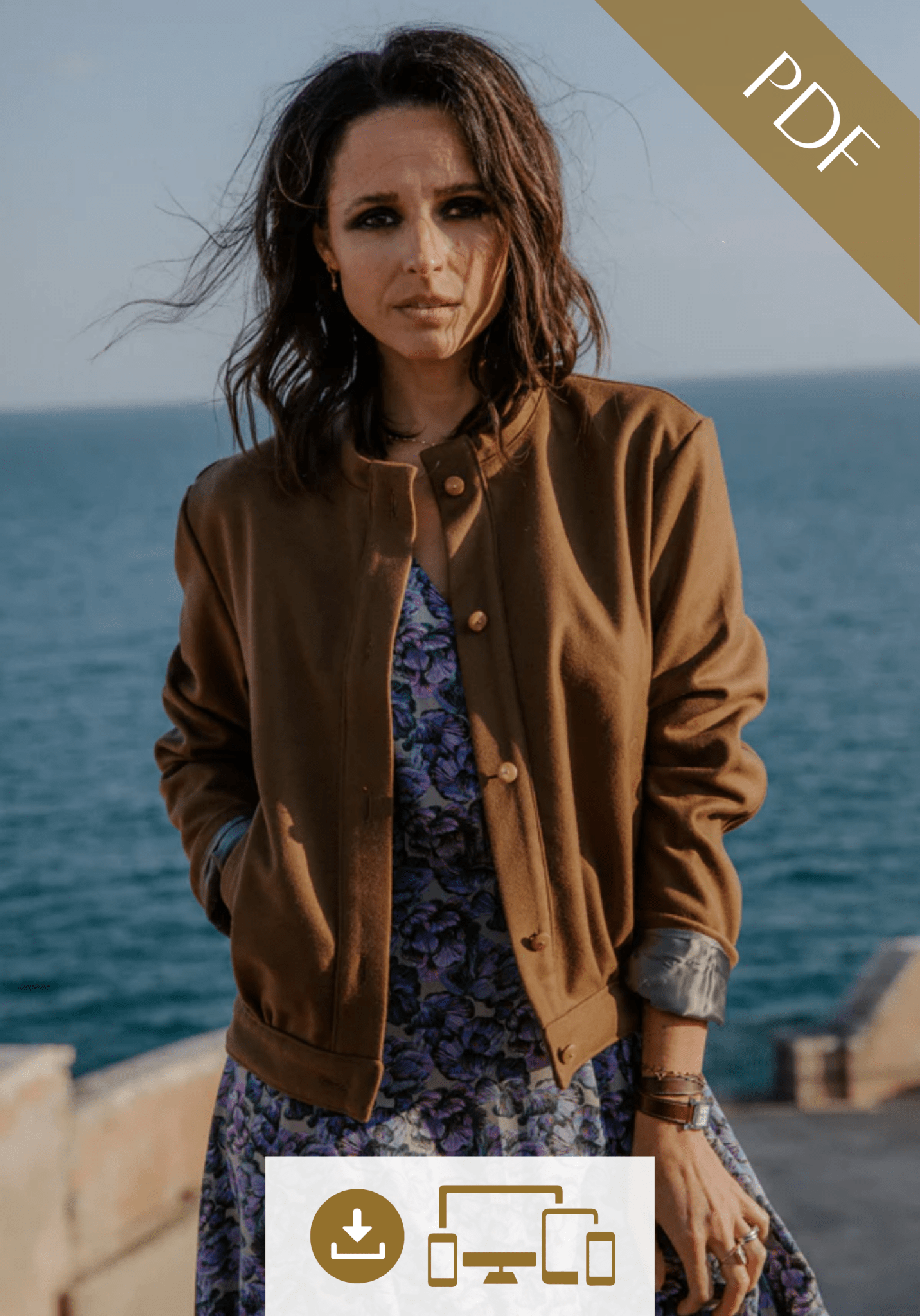 Patron couture blouson Dandelion / PDF (A4, A3, A0, US Letter) - Cadres, Calques par Taille, Vidéoprojection - Maison Fauve