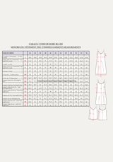 Patron couture caraco, fond de robe Blush / PDF (A4, A3, A0, US Letter) - Cadres, Calques par Taille, Vidéoprojection - Maison Fauve