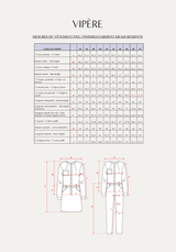 Patron couture combipantalon, robe Vipère / PDF (A4, A3, A0, US Letter) - Cadres, Calques par Taille, Vidéoprojection - Maison Fauve