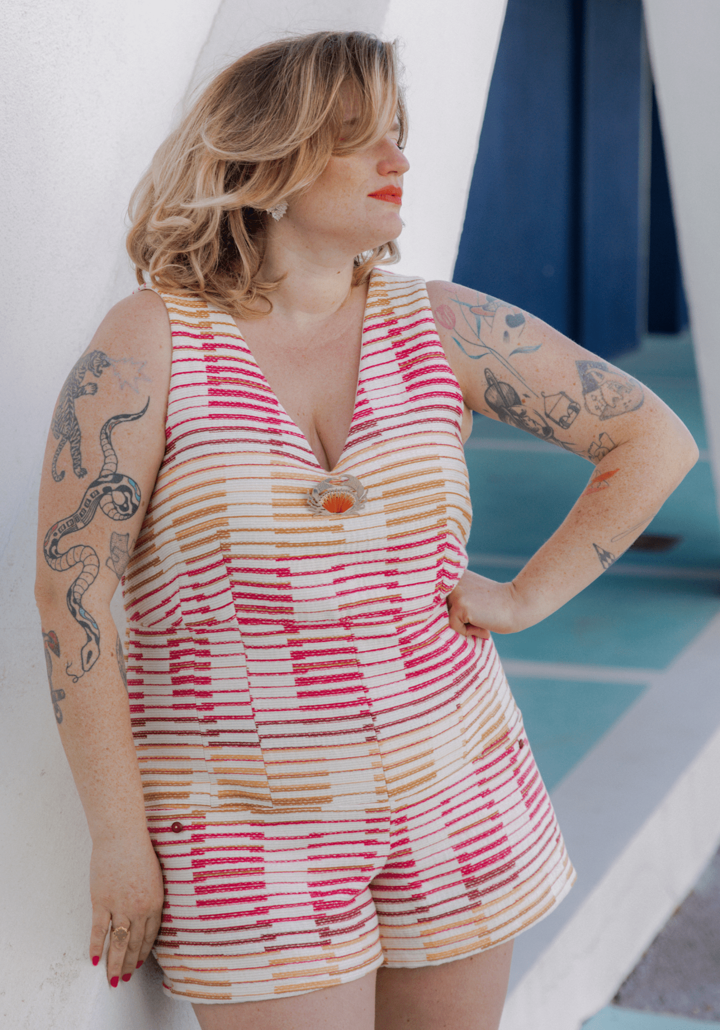 Patron couture combishort, robe Cosmopolitan / PDF (A4, A3, A0, US Letter) - Cadres, Calques par Taille, Vidéoprojection - Maison Fauve
