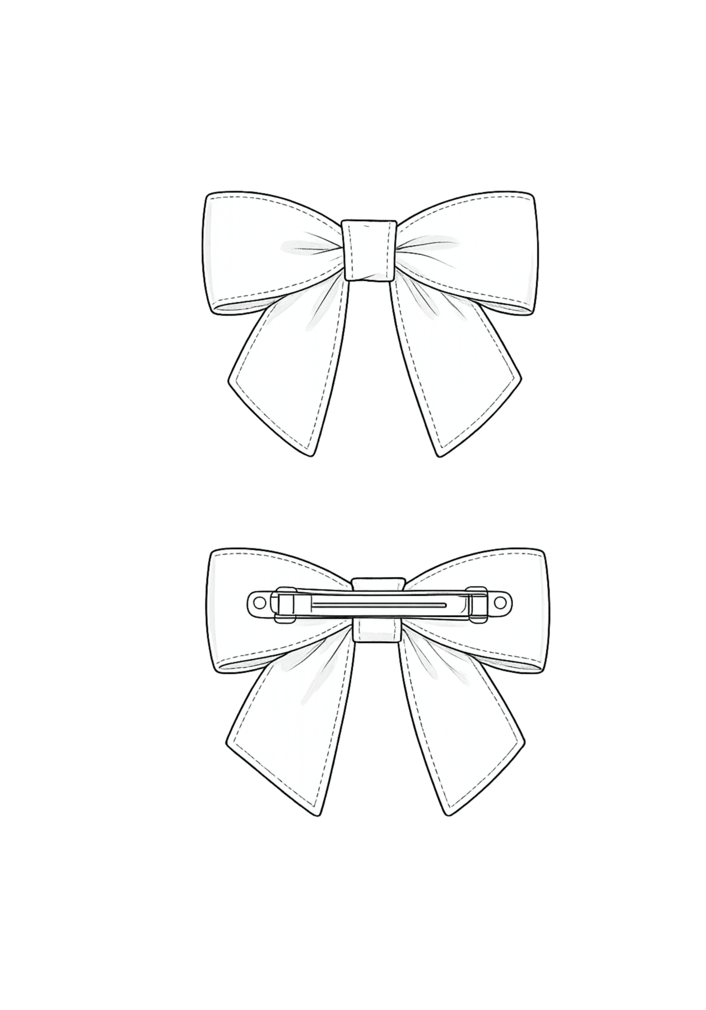 Patron couture gratuit barrette nœud / PDF à télécharger - Maison Fauve