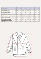 Patron couture manteau Cliff / PDF (A4, A3, A0, US Letter) - Cadres, Calques par Taille, Vidéoprojection - Maison Fauve