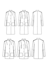 Patron couture manteau Tigris / PDF (A4, A3, A0, US Letter) - Cadres, Calques par Taille, Vidéoprojection - Maison Fauve