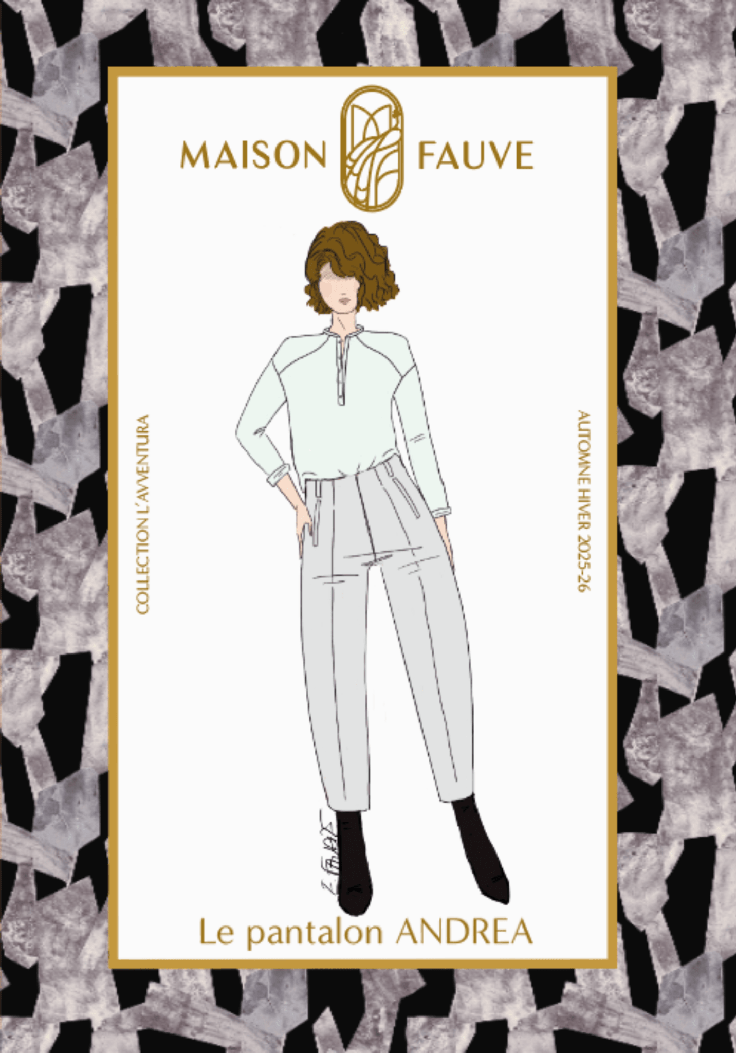 Patron couture pantalon Andrea - Patron pochette - Maison Fauve