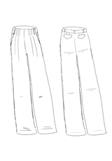 Patron couture pantalon Brooklyn / PDF (A4, A3, A0, US Letter) - Cadres, Calques par Taille, Vidéoprojection - Maison Fauve