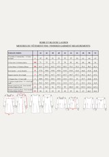 Patron couture robe, blouse Lauren / PDF (A4, A3, A0, US Letter) - Cadres, Calques par Taille, Vidéoprojection - Maison Fauve