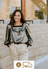 Patron couture robe, blouse Lauren / PDF (A4, A3, A0, US Letter) - Cadres, Calques par Taille, Vidéoprojection - Maison Fauve