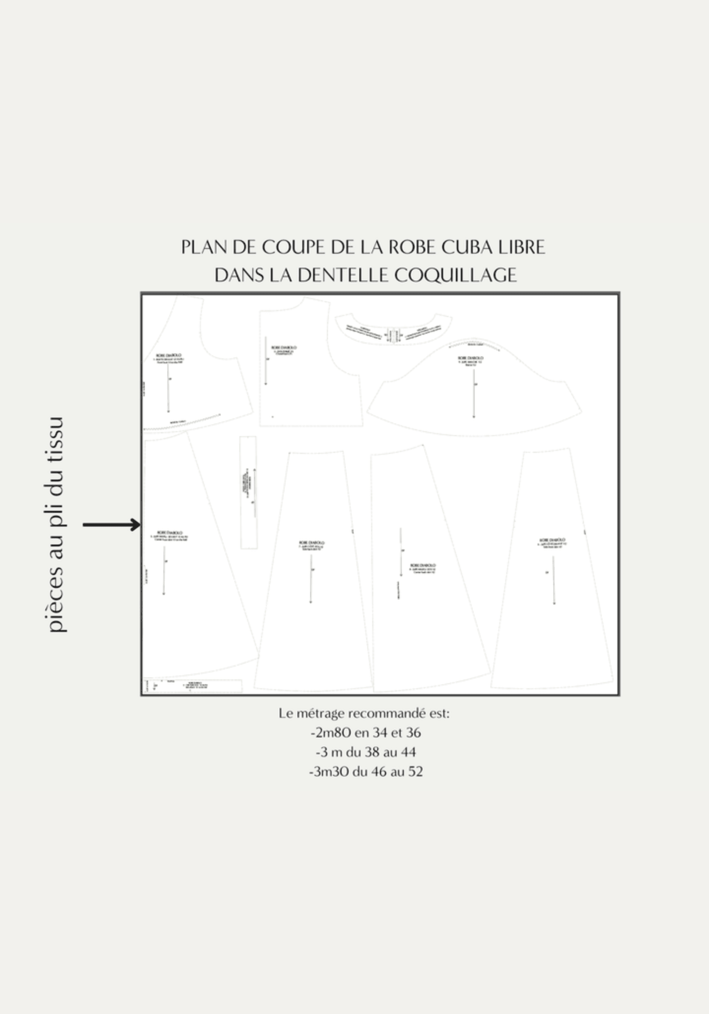 Patron couture robe Cuba Libre / PDF (A4, A3, A0, US Letter) - Cadres, Calques par Taille, Vidéoprojection - Maison Fauve