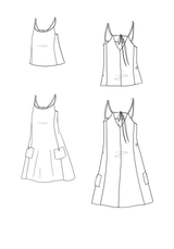 Patron couture robe Paola / PDF (A4, A3, A0, US Letter) - Cadres, Calques par Taille, Vidéoprojection - Maison Fauve