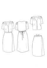 Patron couture robe Pénélope / PDF (A4, A3, A0, US Letter) - Cadres, Calques par Taille, Vidéoprojection - Maison Fauve