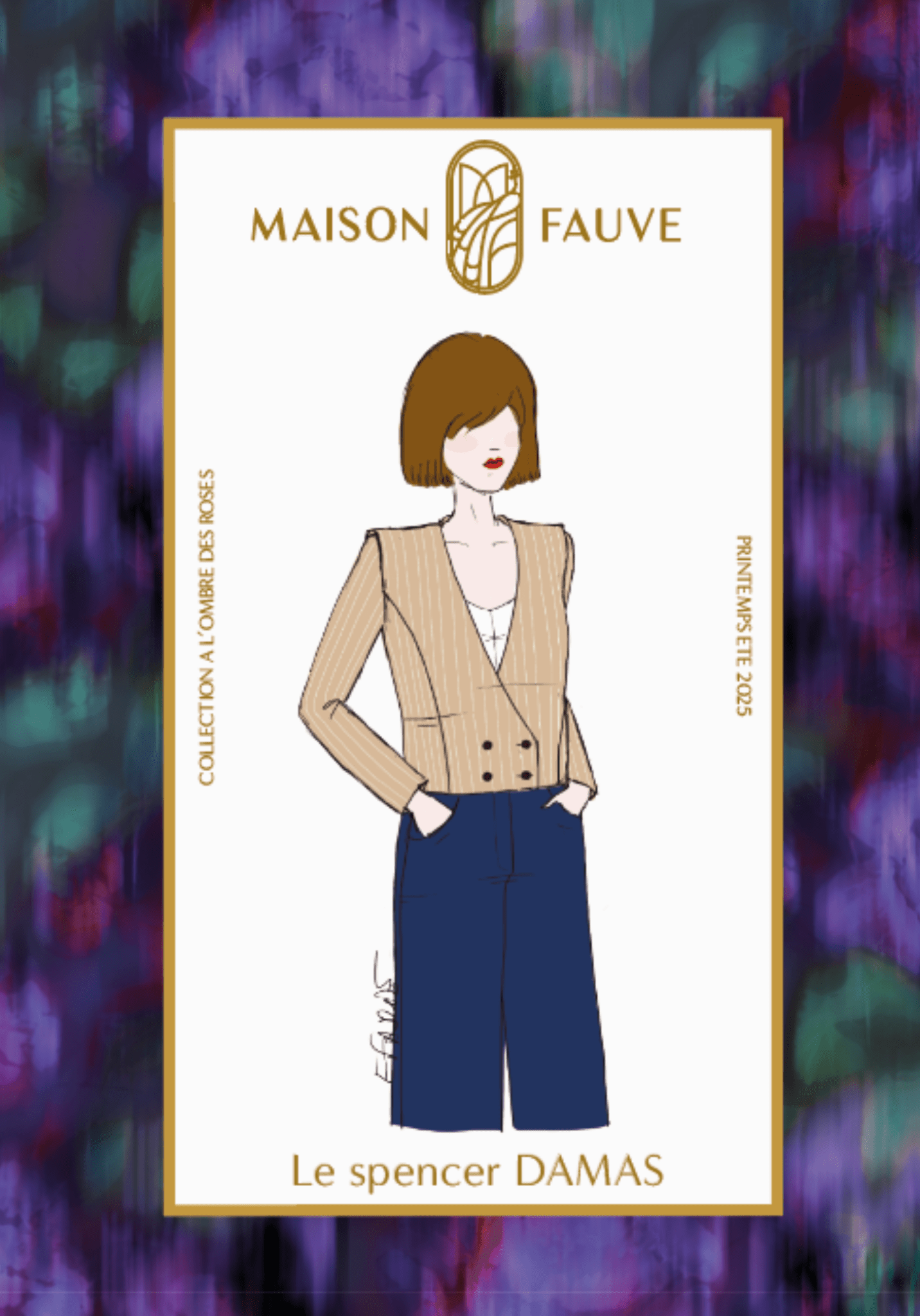 Patron couture spencer Damas / Patron pochette - Maison Fauve