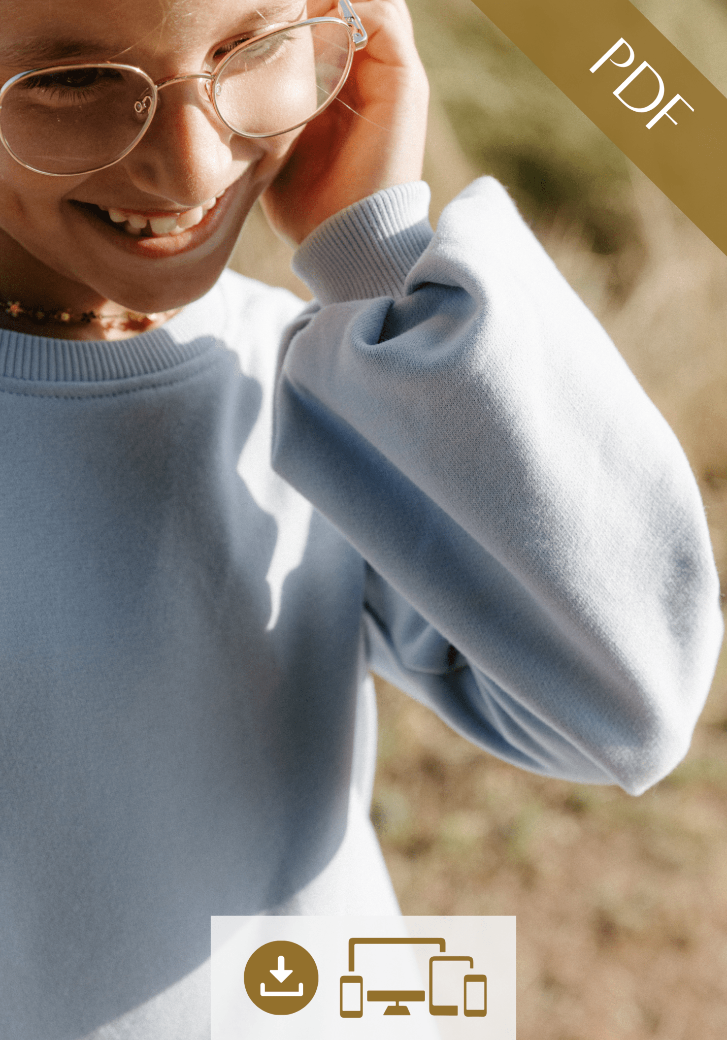 Patron couture sweat enfant Miss Granite / PDF (A4, A3, A0, US Letter) - Cadres, Calques par Taille, Vidéoprojection - Maison Fauve