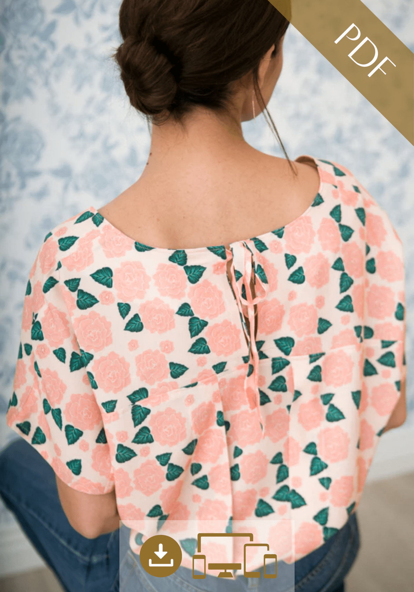Patron couture top Palma / PDF (A4, A3, A0, US Letter) - Cadres, Calques par Taille, Vidéoprojection - Maison Fauve