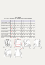 Patron couture veste Ispahan / PDF (A4, A3, A0, US Letter) - Cadres, Calques par Taille, Vidéoprojection - Maison Fauve