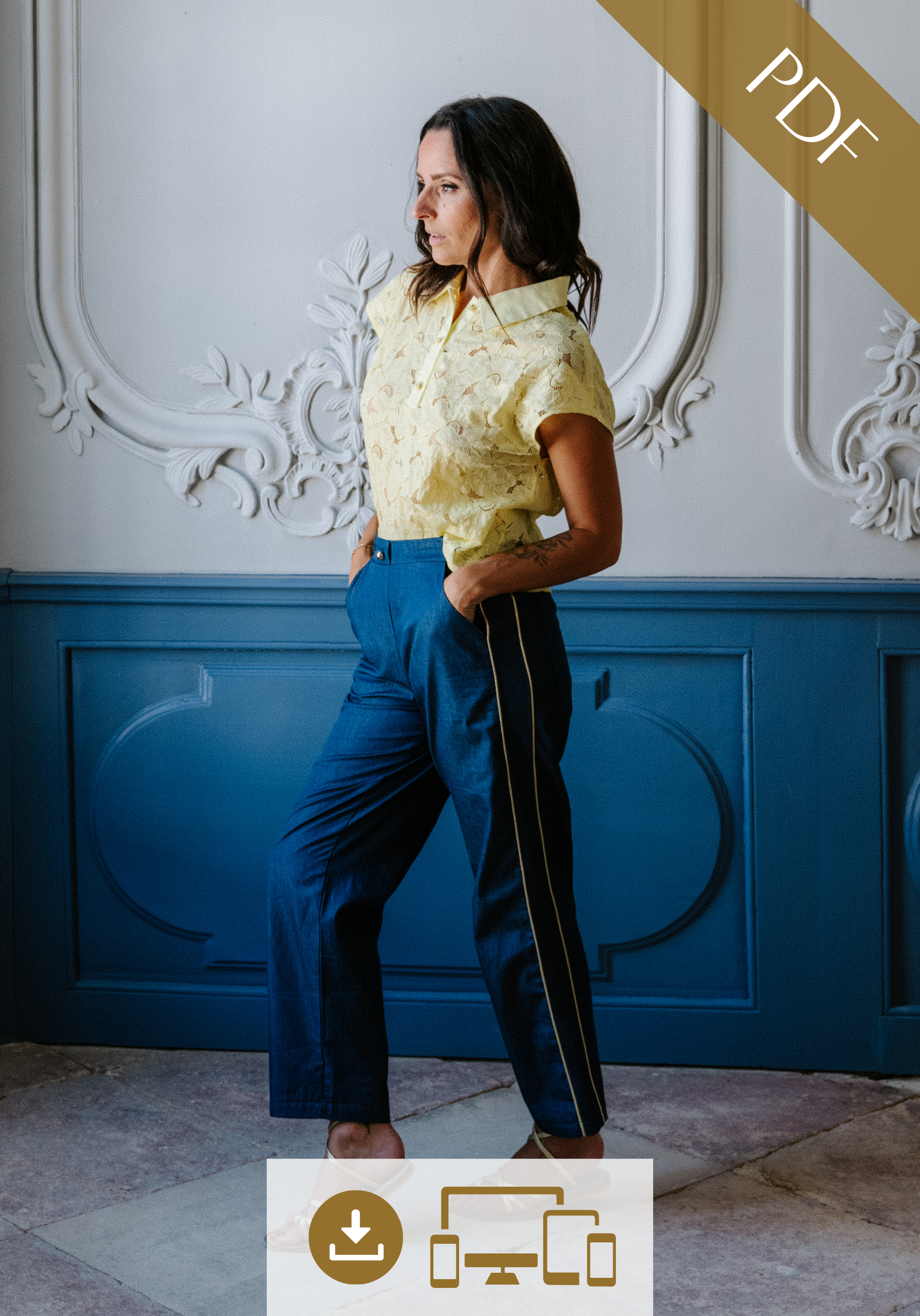 Patron couture gratuit pantalon Mellow / PDF à télécharger