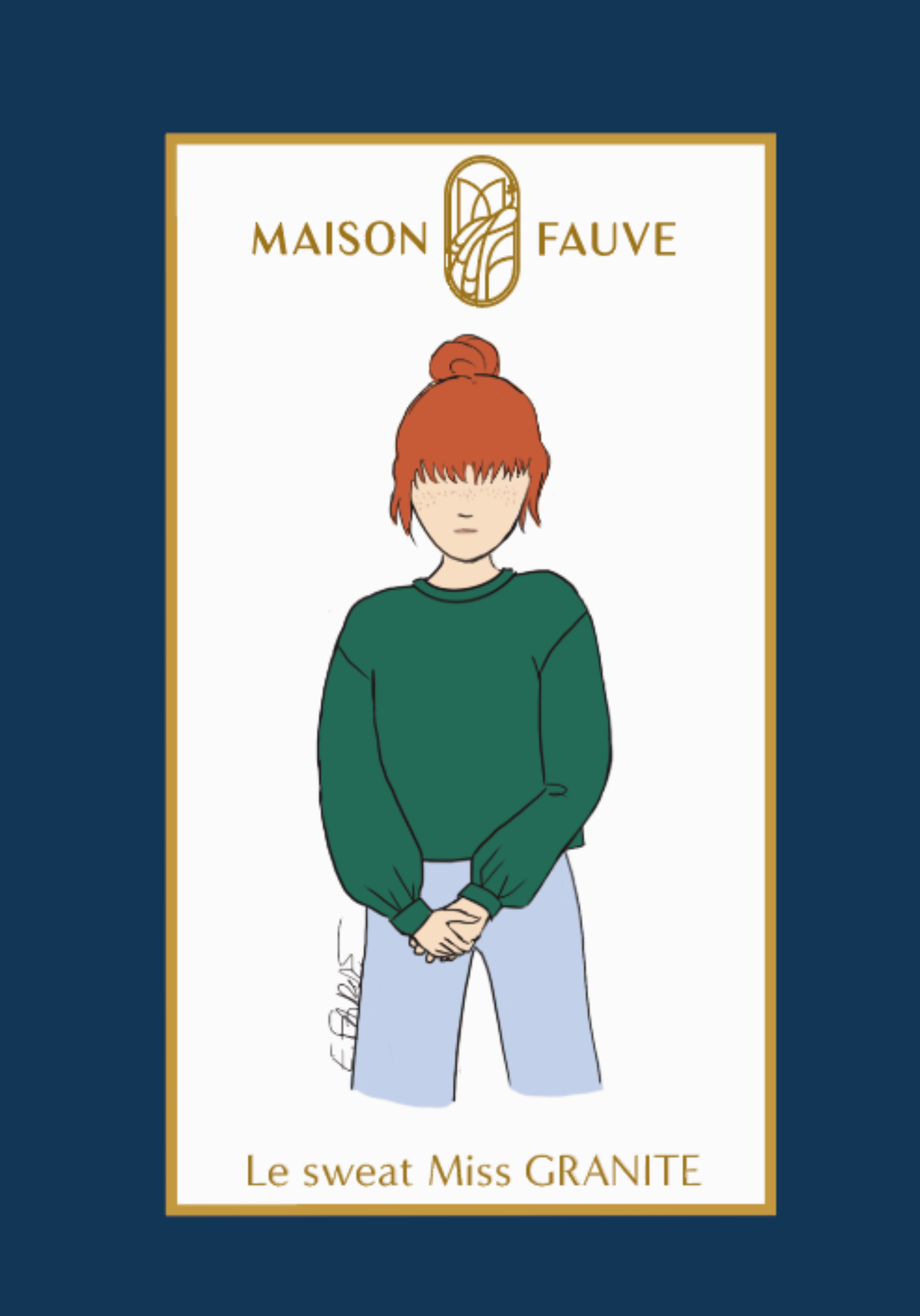 Miss Granite children's sweatshirt sewing pattern - Paper pattern