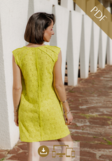 Patron couture robe, blouse Daïquiri / PDF (A4, A3, A0, US Letter) - Cadres, Calques par Taille, Vidéoprojection