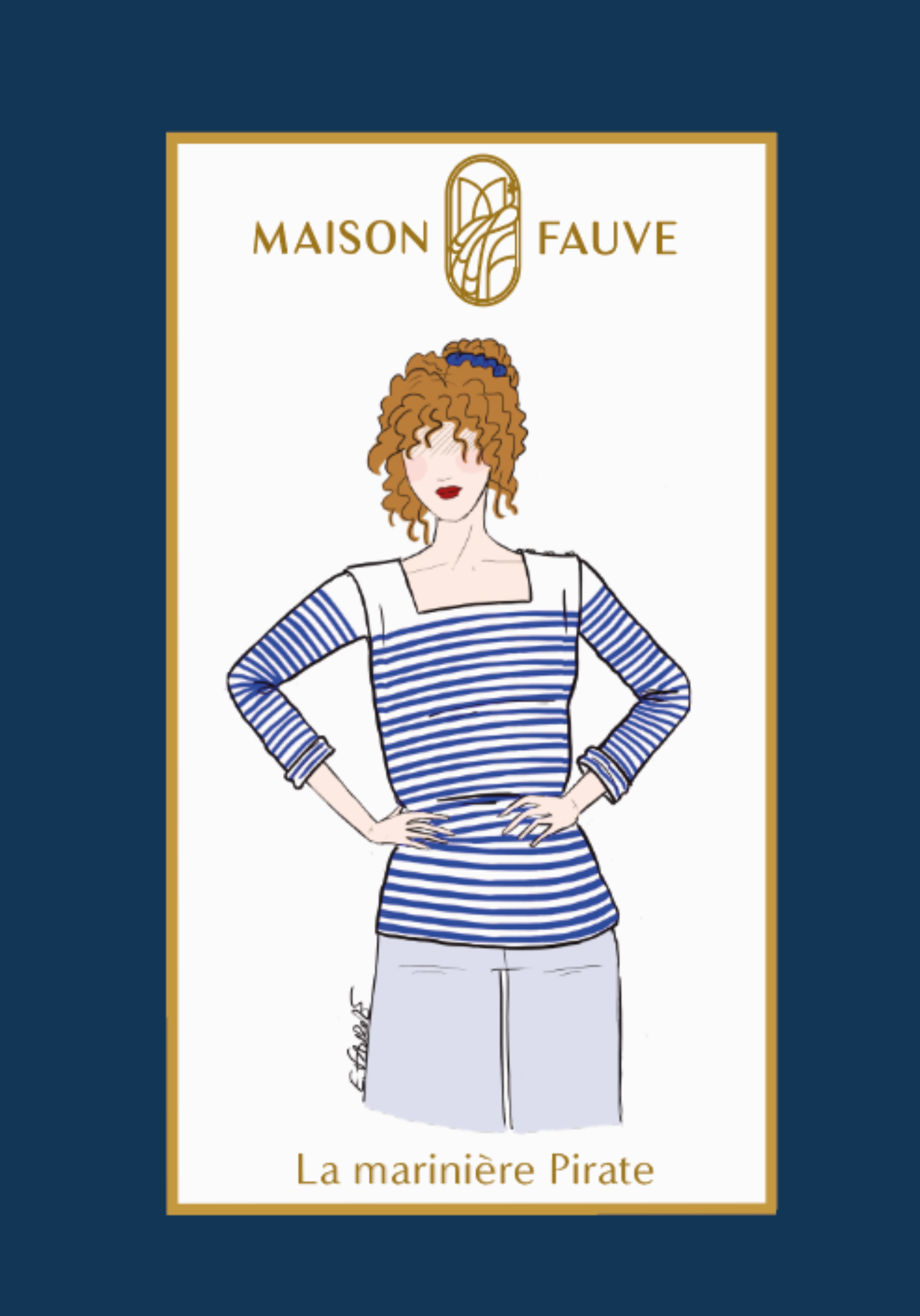 Pirate sailor top sewing pattern - Pochette pattern