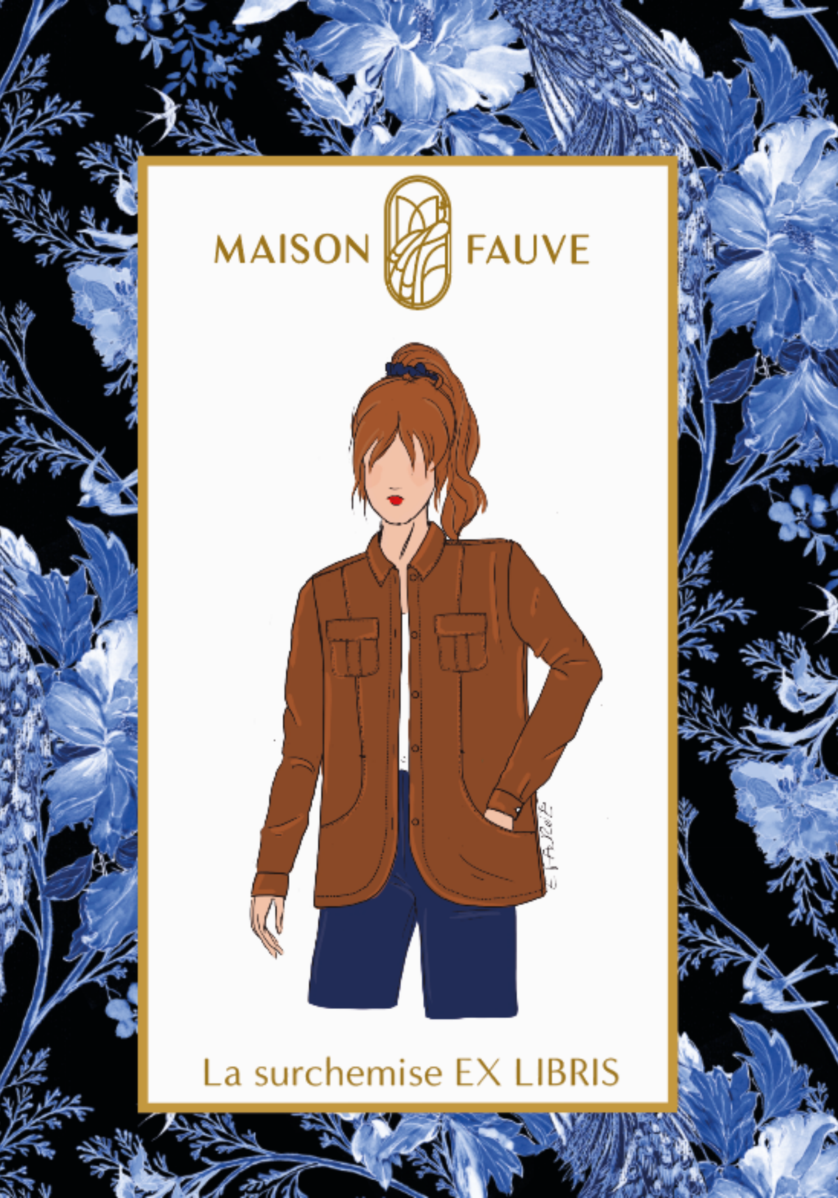 Ex Libris overshirt sewing pattern - Envelope pattern