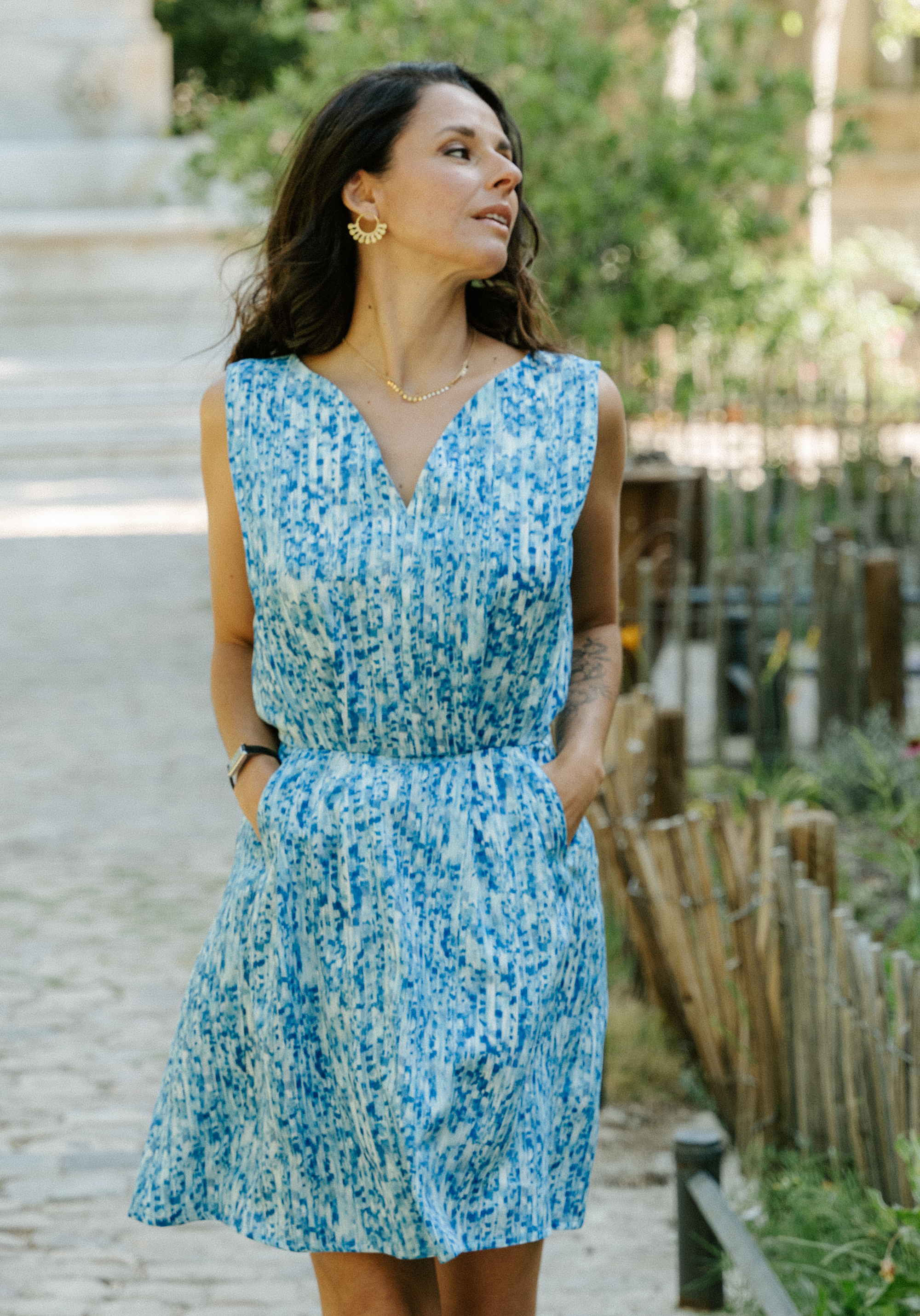 Notte sewing pattern facing add-on - sleeveless version (PDF to download)