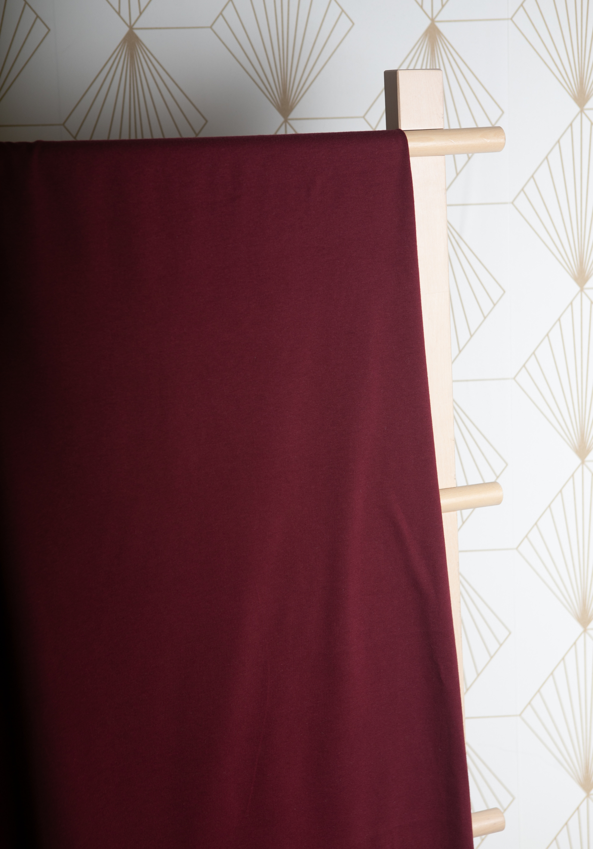 Soft 100% cotton jersey in burgundy and dusty pink