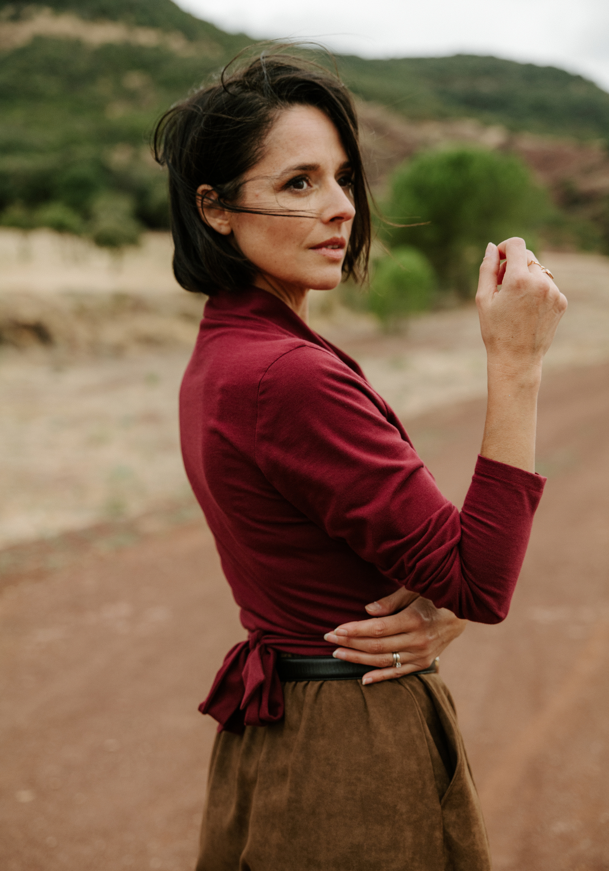 Soft 100% cotton jersey in burgundy and dusty pink