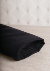 Tissu Flanelle de Laine Séparable – 100% Laine - Caviar - Maison Fauve