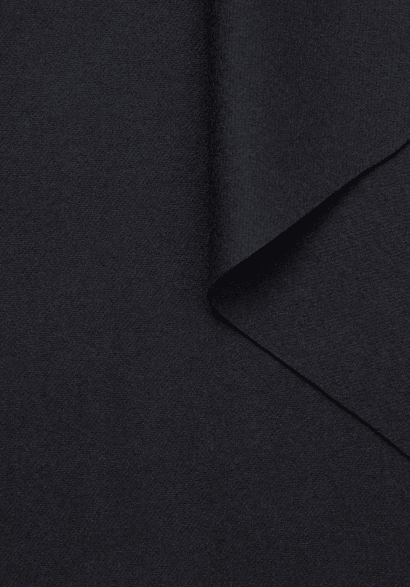 Tissu Flanelle de Laine Séparable – 100% Laine - Caviar - Maison Fauve