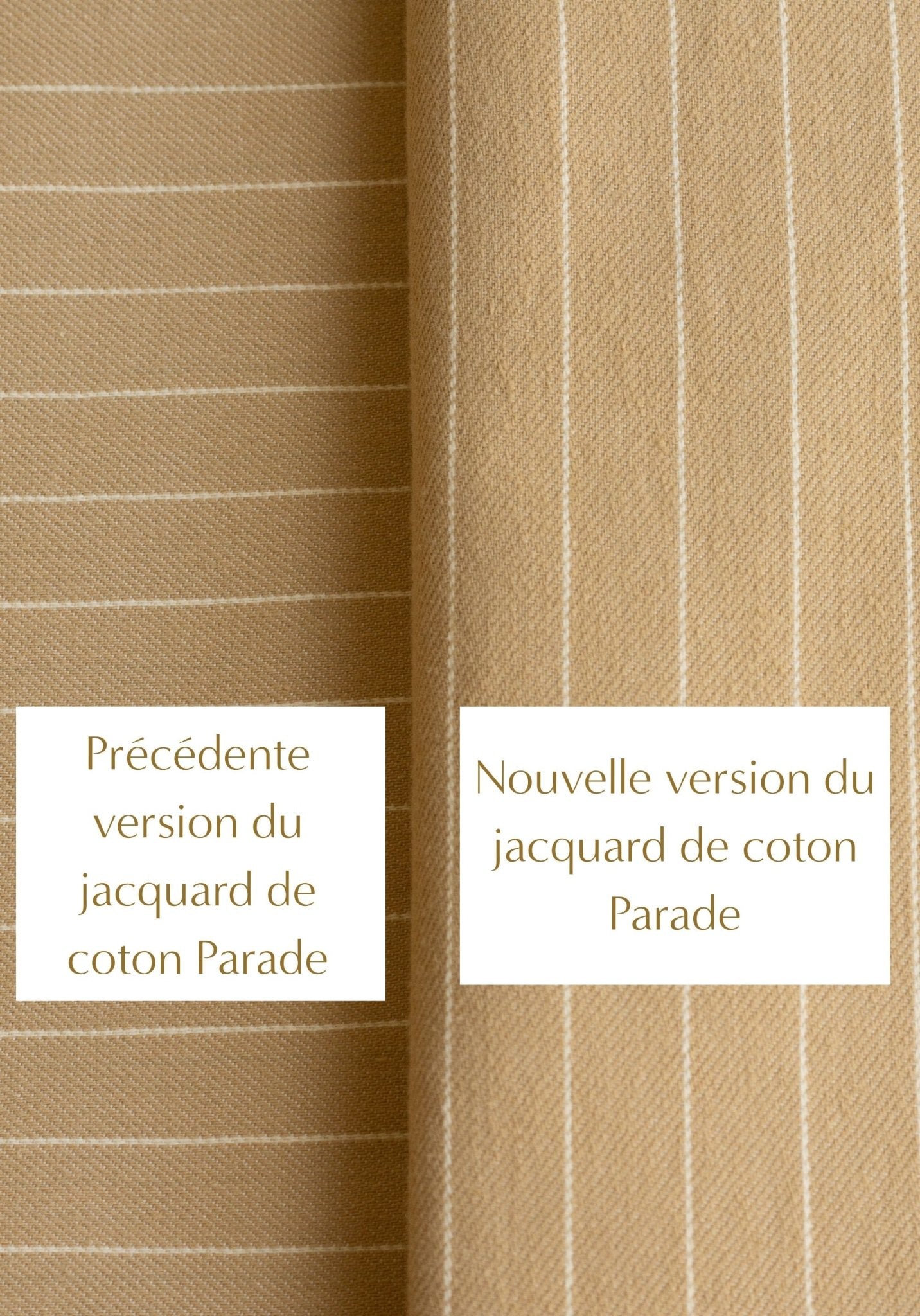 Tissu jacquard de coton Parade Camel - Maison Fauve