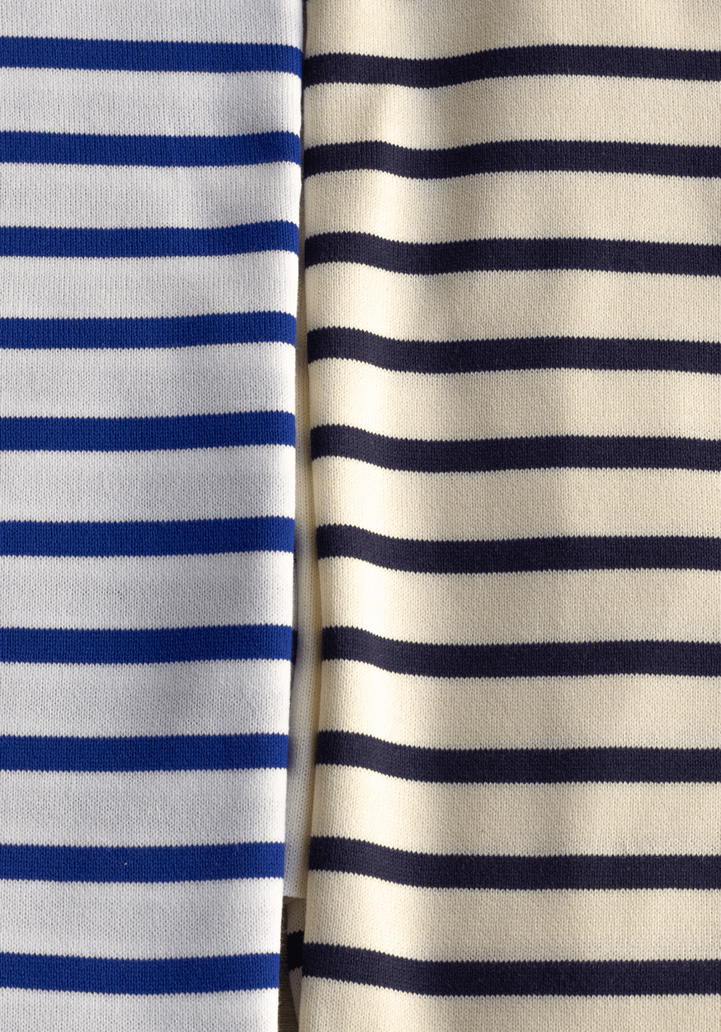 Tissu jersey marinière à rayures - 2 couleurs - Vendu au panneau - Maison Fauve
