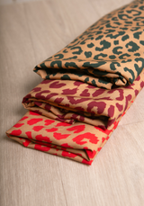 Tissu popeline de viscose imprimée Léo - Plusieurs couleurs