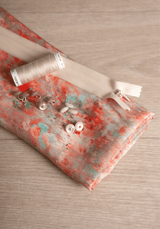Tissu popeline de viscose imprimée Ghost Flower - Plusieurs coloris - Maison Fauve