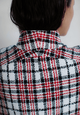 Tissu Tweed Bouclé Tartan - Laine & Coton - Maison Fauve