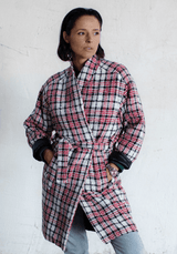 Tissu Tweed Bouclé Tartan - Laine & Coton - Maison Fauve