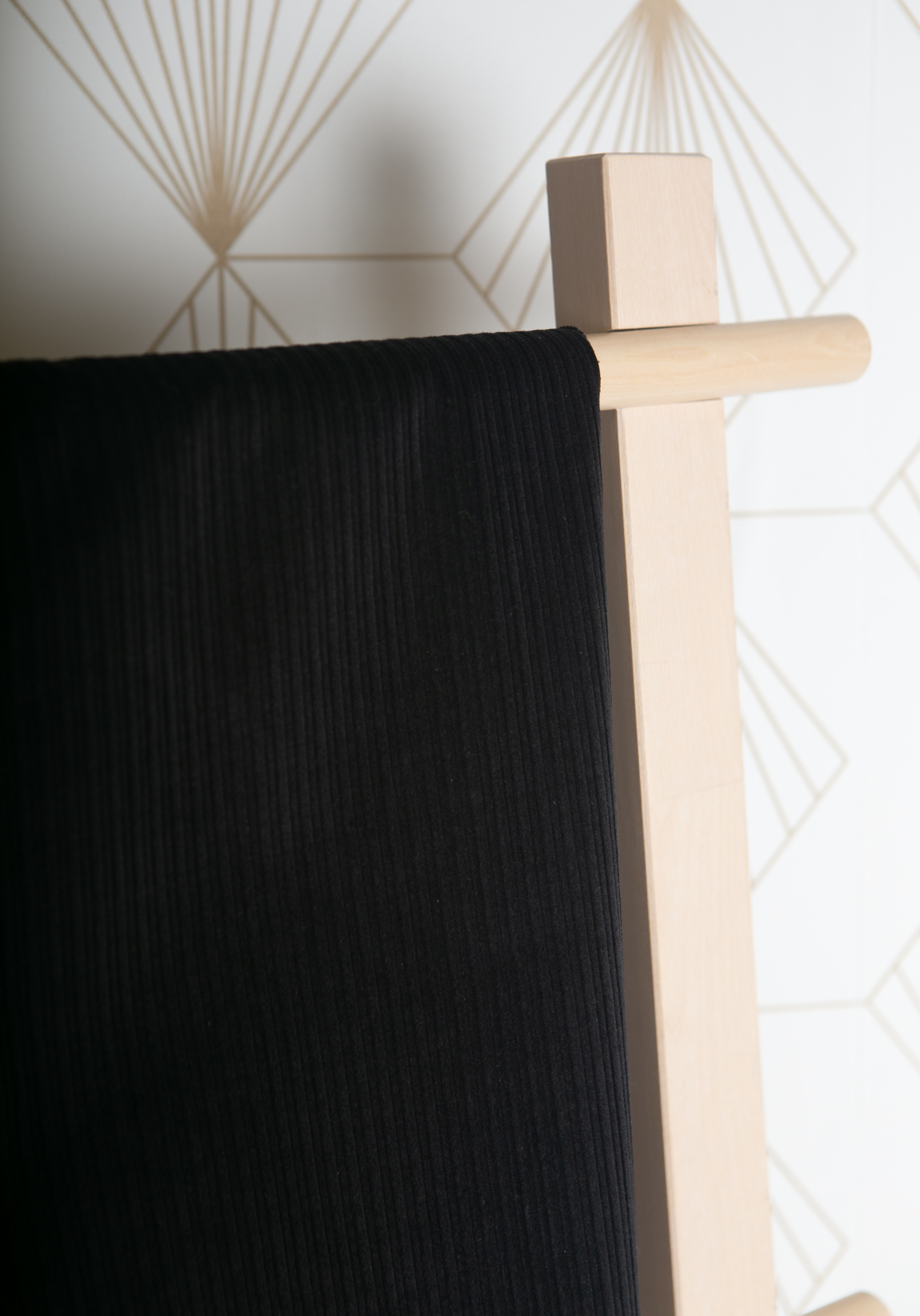 Tissu velours côtelé - Noir ou Camel