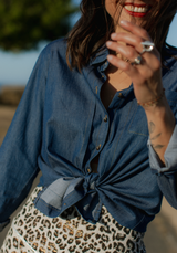 Tissu jean denim léger Macadam