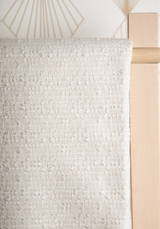 Tissu tweed léger - Ecru ou Bleu Gris