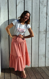 Ivy Ruffled Long Skirt Sewing Pattern / PDF (A4, A3, A0, US Letter) - Frames, Layers by Size, Video Projection