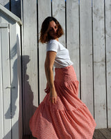 Ivy Ruffled Long Skirt Sewing Pattern / PDF (A4, A3, A0, US Letter) - Frames, Layers by Size, Video Projection