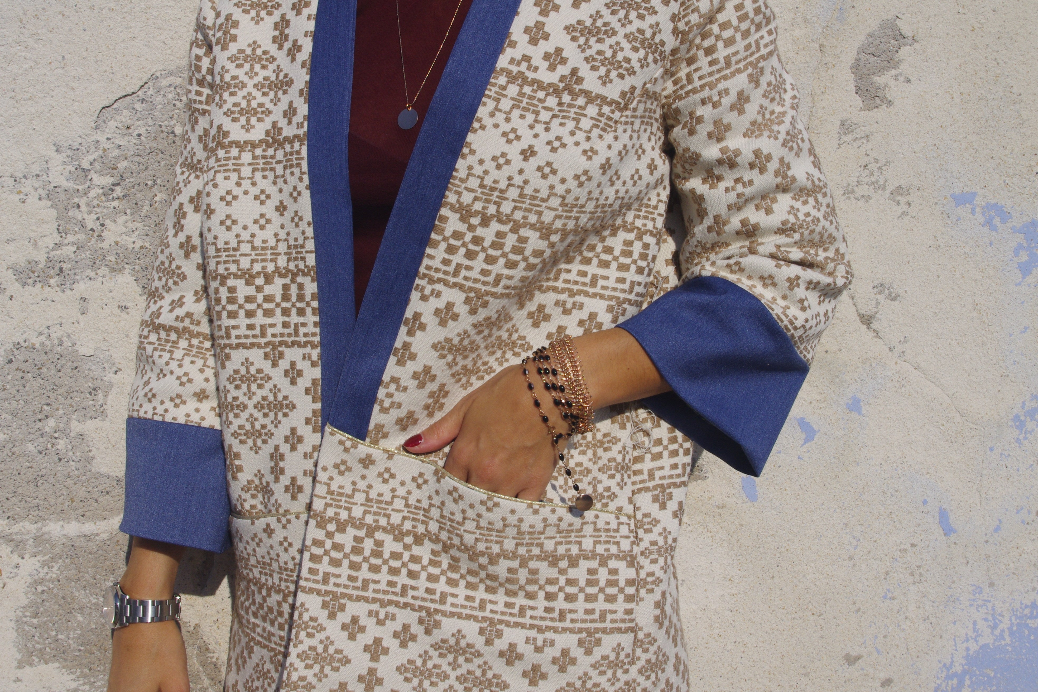 Patron couture veste Sable / PDF (A4, A3, A0, US Letter) – Tailles 34 à 56 – Cadres, Calques par Taille, Vidéoprojection