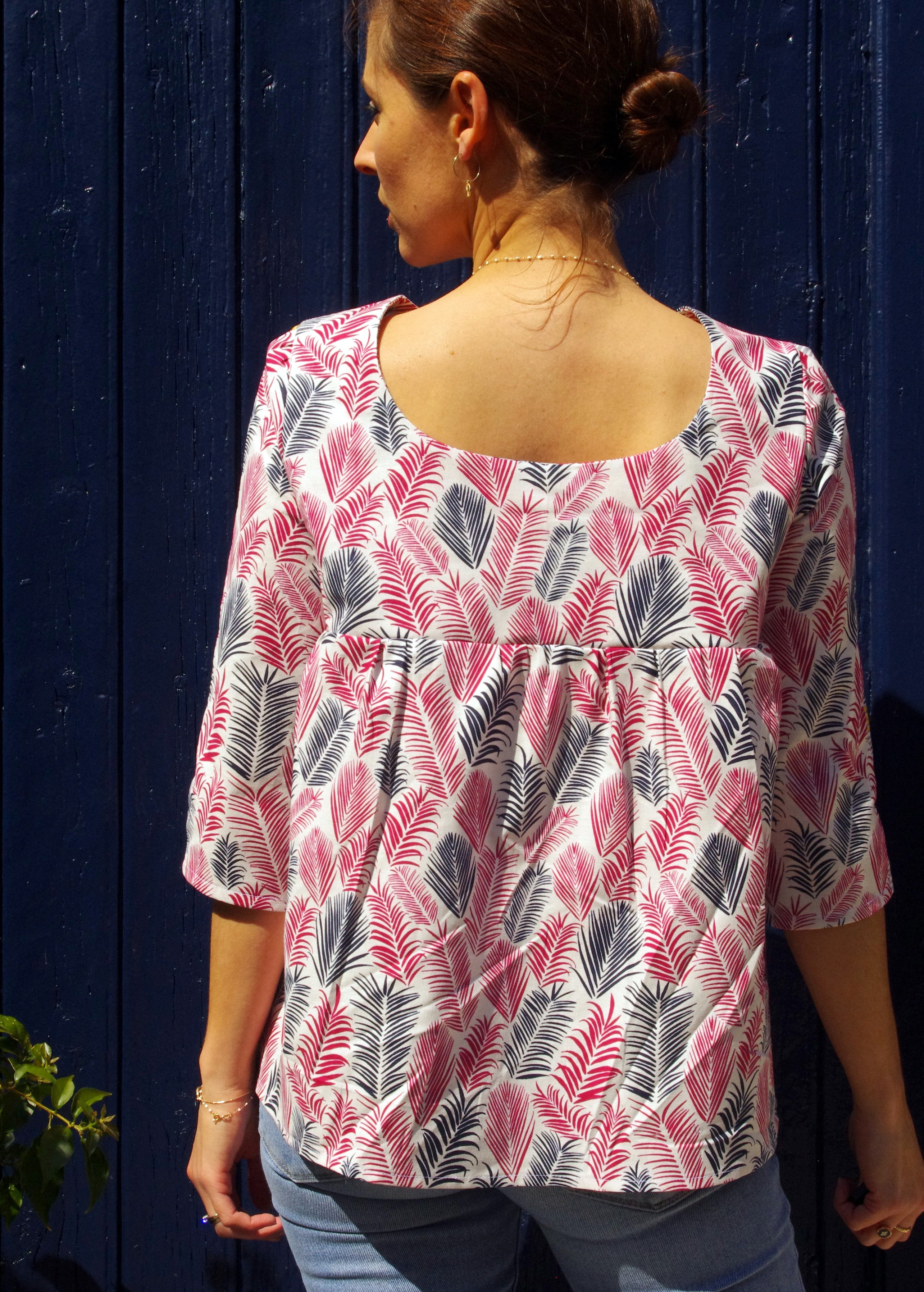 Patron couture blouse, top Panama / PDF (A4, A3, A0, US Letter) - Cadres, Calques par Taille, Vidéoprojection