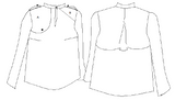 Rocaille blouse sewing pattern / PDF (A4, A3, A0, US Letter) - Frames, Layers by Size, Video projection