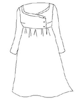 Patron couture robe, blouse encolure carrée Sybil / PDF (A4, A3, A0, US Letter) - Cadres, Calques par Taille, Vidéoprojection