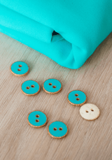 Bouton à paillettes dorées 12 mm - Plusieurs couleurs - Maison Fauve