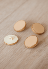 Bouton Dot sable à paillettes dorées 12mm - Maison Fauve