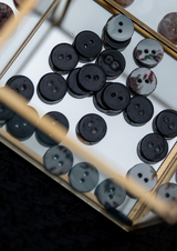 Bouton nacre noir 11 mm