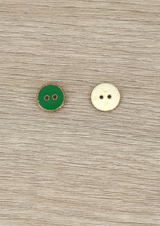 Very Green Amazon button with gold glitter 12 mm