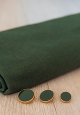 Bouton Dot kaki à paillettes dorées 15 mm