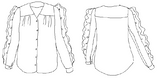 Keats Blouse Sewing Pattern / PDF (A4, A3, A0, US Letter) - Frames, Layers by Size, Video Projection